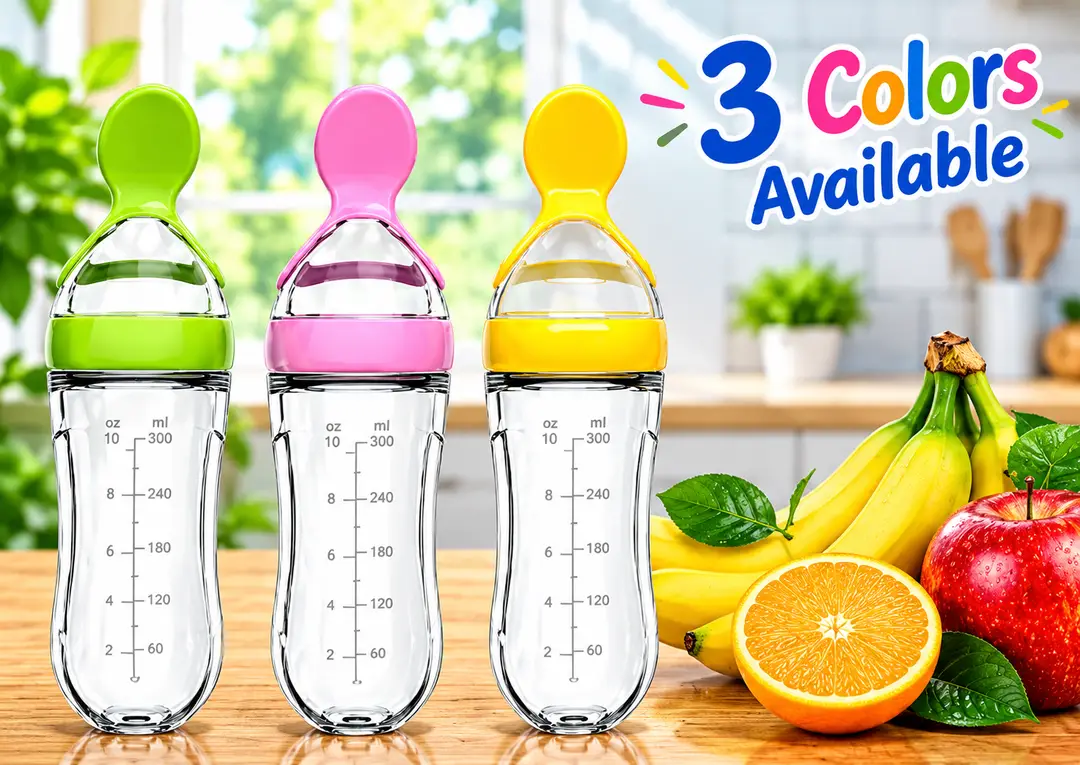 Soft Spoon Food Feeder Bottle - Image 3