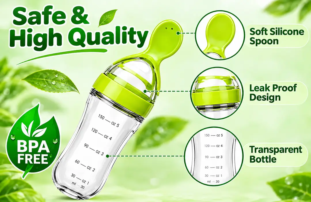 Soft Spoon Food Feeder Bottle - Image 4