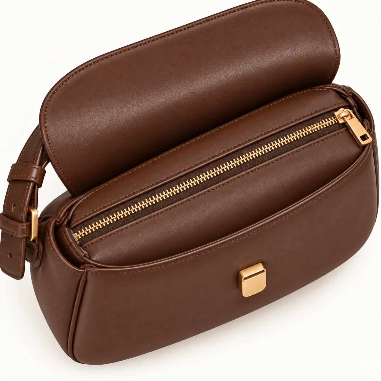 Aria Curve Shoulder Bag – Smooth - Image 9