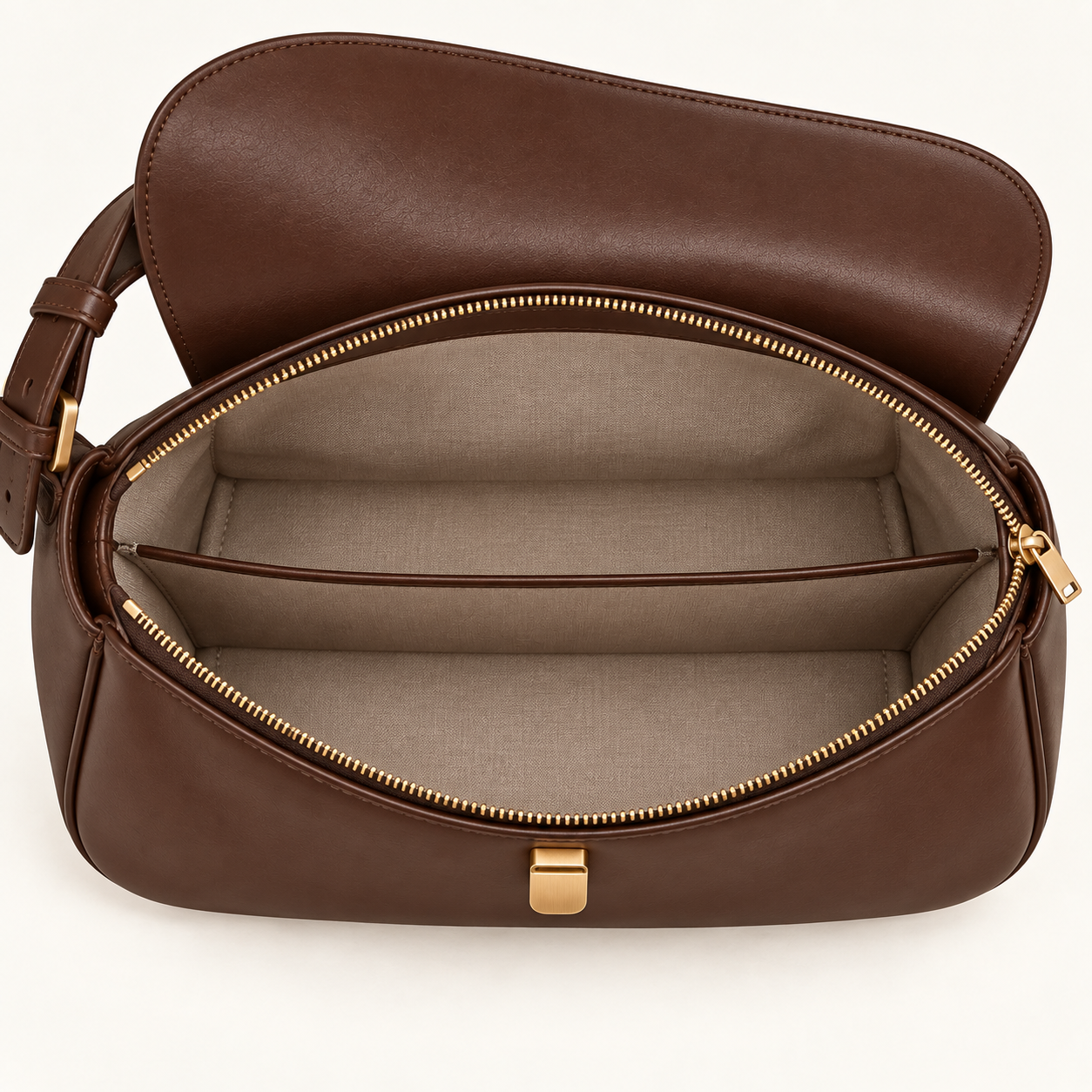 Aria Curve Shoulder Bag – Smooth - Image 7