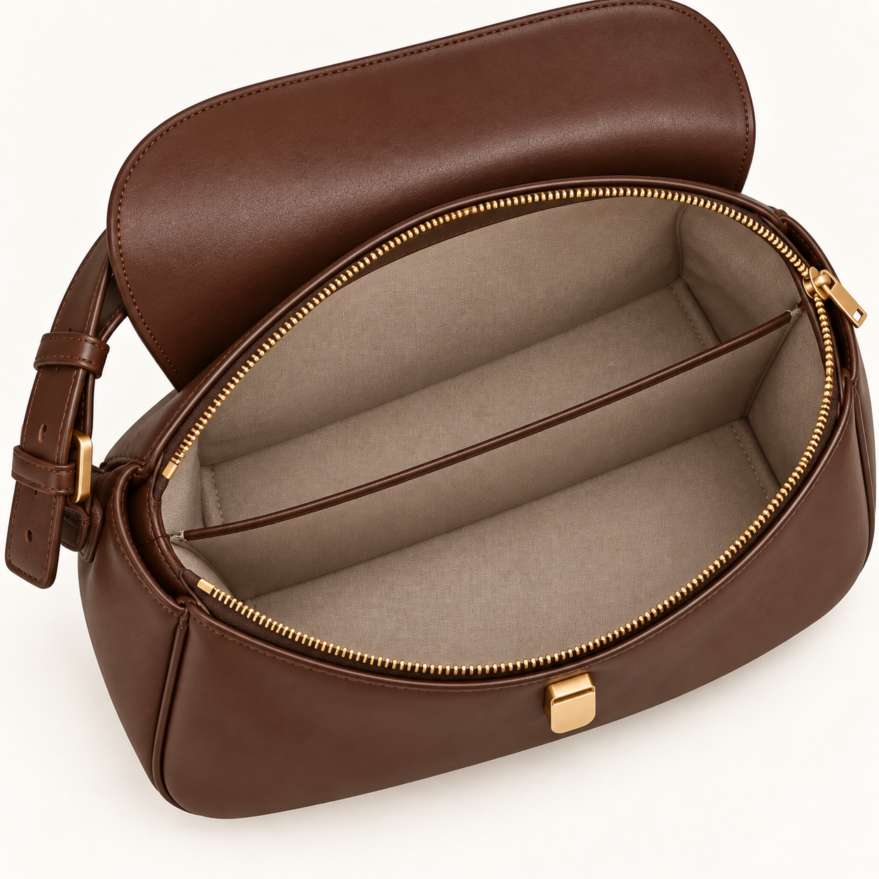Aria Curve Shoulder Bag – Smooth - Image 8